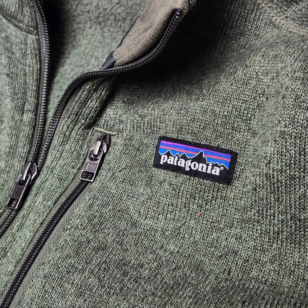 Patagonia Better Sweater Quarter Zip Fleece Pullover Mens Small Green Outdoors - Picture 5 of 6
